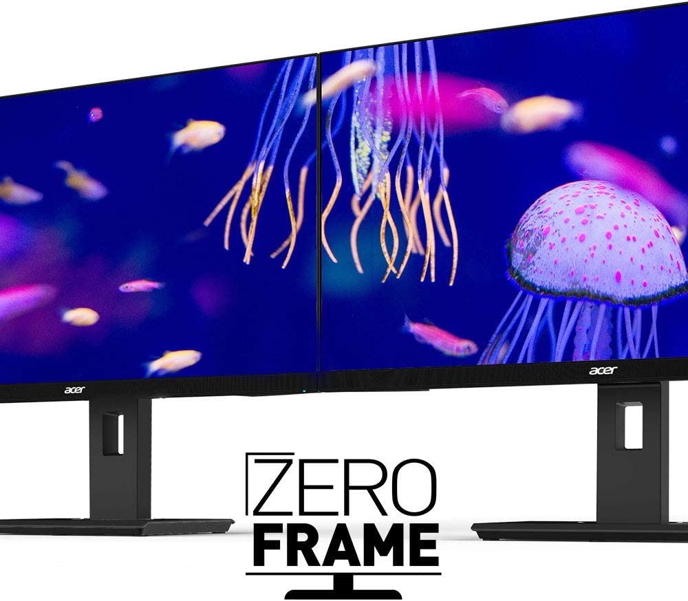 Acer B247Y Dbmiprczx 23.8"" Full HD (1920 x 1080) IPS Zero-Frame Ergo Stand Professional Adaptive-Sync Monitor - Dealtargets.com