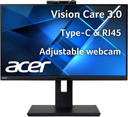 Acer B248Y bemiqprcuzx 23.8" FHD IPS Professional Docking Monitor | Adaptive-Sync | FHD Webcam | Delta E&lt;2 | TUV/Eyesafe | Display Port 1.4, Display Port Out, HDMI 2.0, USB Type-C, Ethernet &amp; USB Port - Dealtargets.com