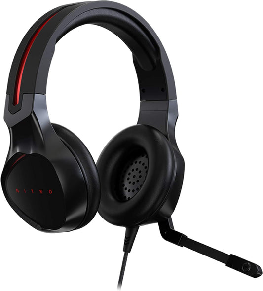Acer Nitro Gaming Headset with Flexible Omnidirectional Mic, Adjustable Headband Nitro Headset - Dealtargets.com