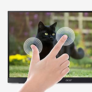 Acer UT222Q bmip 21.5” Full HD (1920 x 1080) 10 Point Touch Monitor with AMD FreeSync Technology | Up to 75Hz | 5ms (Display Port, HDMI Port, VGA &amp; USB Port) - Dealtargets.com