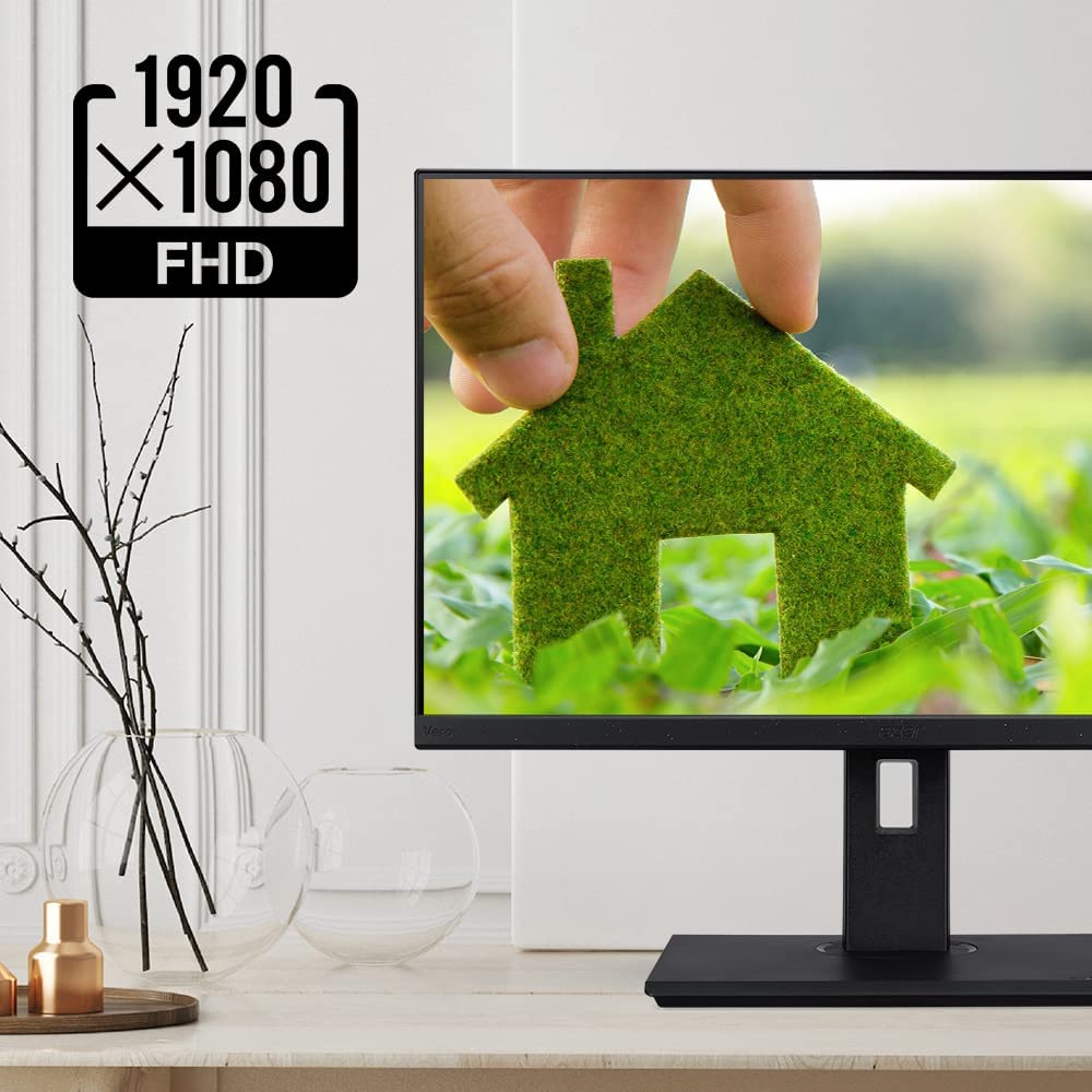 Acer Vero BR277 bmiprx 27” Full HD IPS Zero-Frame Monitor with Adaptive-Sync | 75Hz Refresh Rate | 4ms | EPEAT Silver | Made with Post-Consumer Recycled (PCR) Material (Display Port, HDMI 1.4 &amp; VGA) - Dealtargets.com