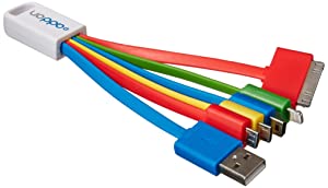 Addon networking Add-On Computer 8cm 5-in-1 USB 2.0 (A) to 30-Pin, Micro-USB &amp; USB-Mini5B Charger (USB5IN1CHARGER) - Dealtargets.com