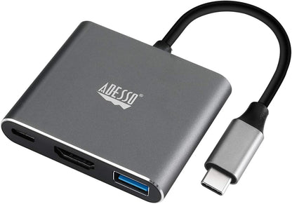 Adesso 3-in-1 USB-C Multiport Docking Station - Dealtargets.com