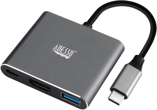 Adesso 3-in-1 USB-C Multiport Docking Station - Dealtargets.com