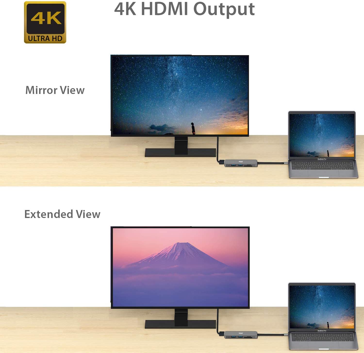 Adesso 6 in 1 USB-C Multiport Docking Station - Dealtargets.com