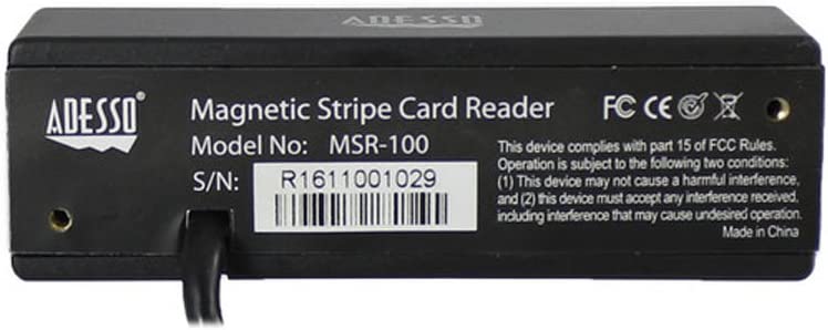 Adesso Accessory MSR-100 Magnetic Stripe Card Reader Retail - Dealtargets.com