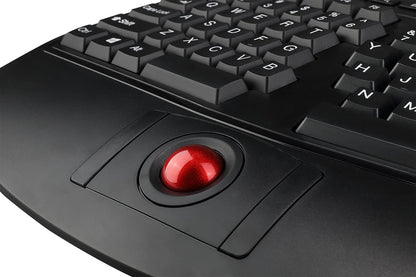 Adesso Adseeo Tru-for 3500 2.4GHz Wireless Ergonomic Trackball Keyboard for Win 8/7/Vista/XP (WKB-3500UB), Black - Dealtargets.com