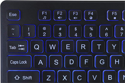 Adesso AKB-139EB Large Print Illuminated Desktop Keyboard - Dealtargets.com