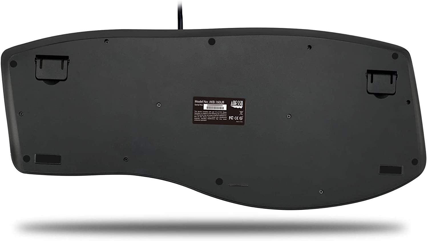 Adesso AKB-160UB Truform Media 160 Ergonomic Desktop Keyboard, Black - Dealtargets.com