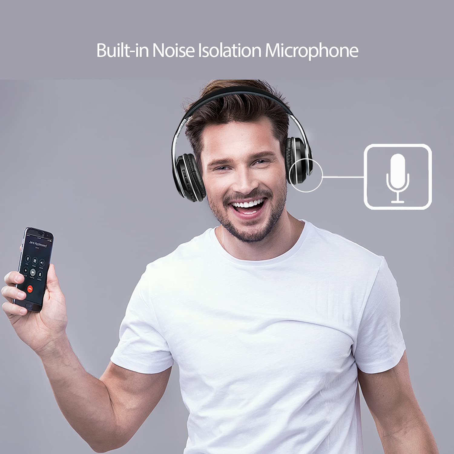 Adesso Bluetooth Headphone with Built-in Microphone Bluetooth 5.0+EDR - Dealtargets.com