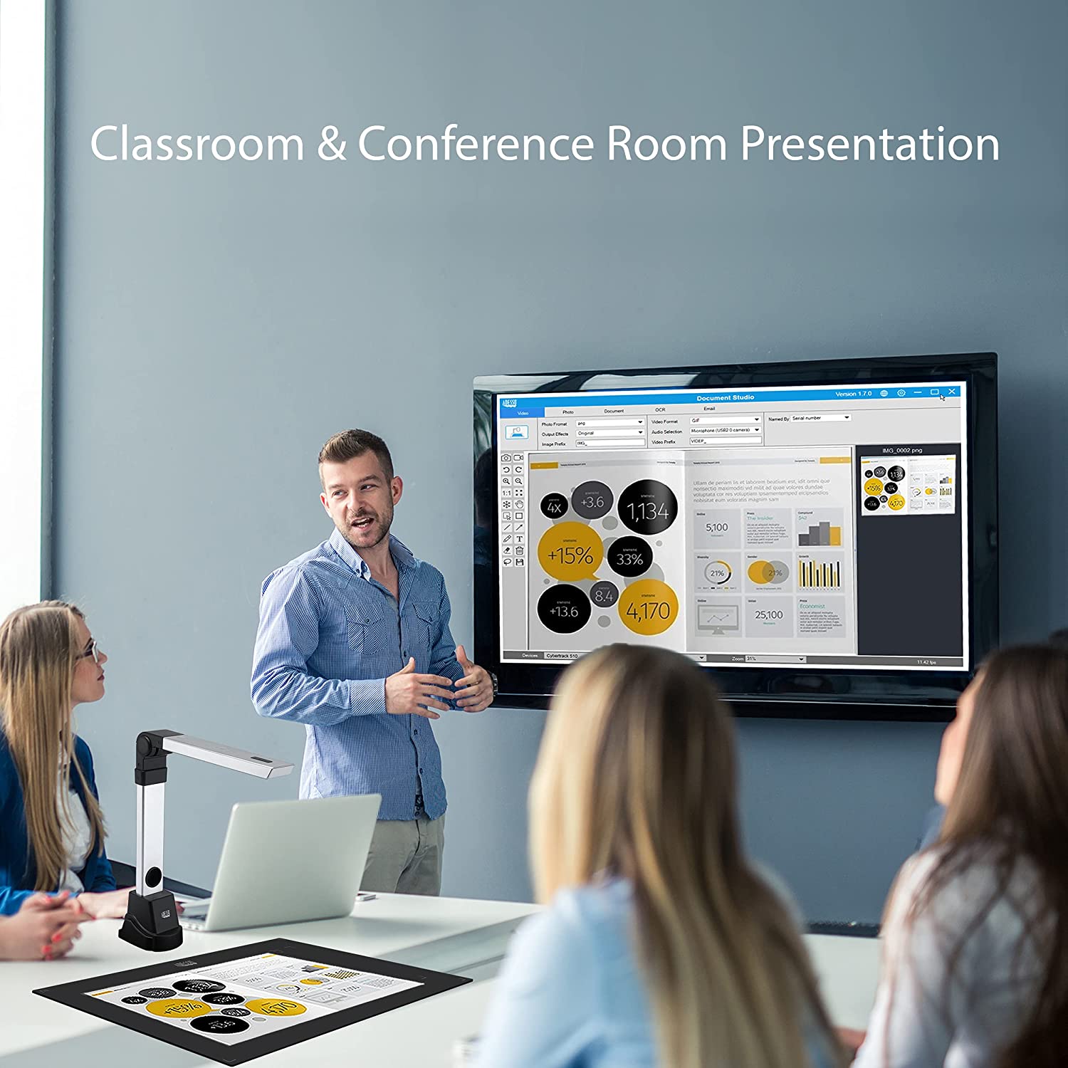 Adesso Cybertrack 810-8 Megapixel Fixed Focus Document Camera - Dealtargets.com