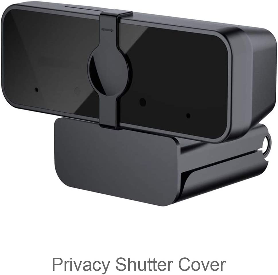 Adesso Cybertrack H6 4K Ultra HD USB Webcam with Built-in Dual Microphone &amp; Privacy Shutter Cover, Black - Dealtargets.com