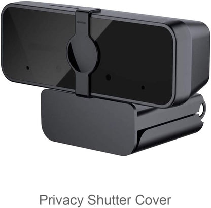 Adesso Cybertrack H6 4K Ultra HD USB Webcam with Built-in Dual Microphone &amp; Privacy Shutter Cover, Black - Dealtargets.com