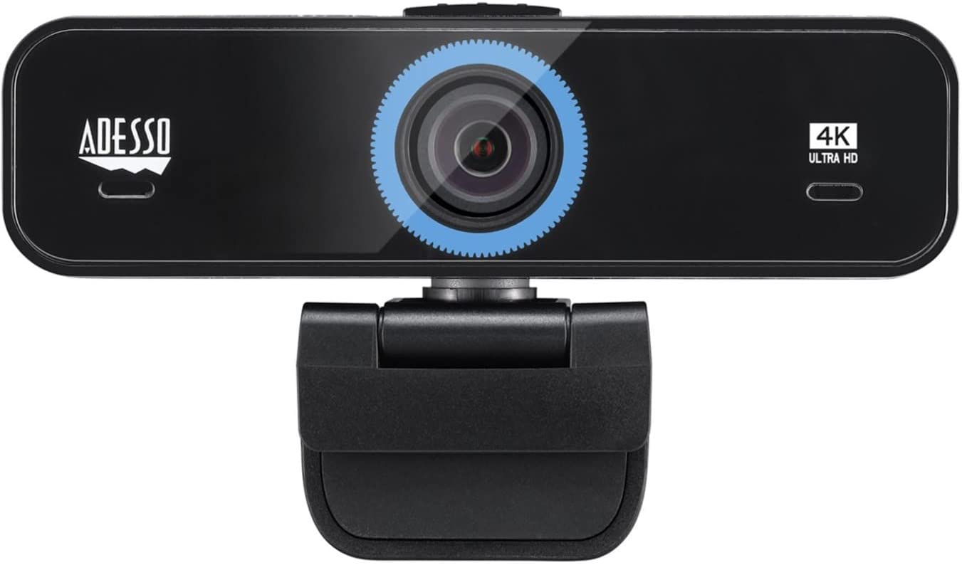 Adesso CyberTrack K4 4K Ultra HD Fixed Focus USB Webcam with Adjustable Field of View Angle, Built-in Dual Microphones, Privacy Audio/Video Switch &amp; Tripod Mount - Dealtargets.com