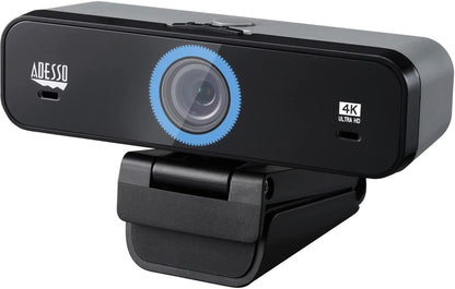 Adesso CyberTrack K4 4K Ultra HD Fixed Focus USB Webcam with Adjustable Field of View Angle, Built-in Dual Microphones, Privacy Audio/Video Switch &amp; Tripod Mount - Dealtargets.com