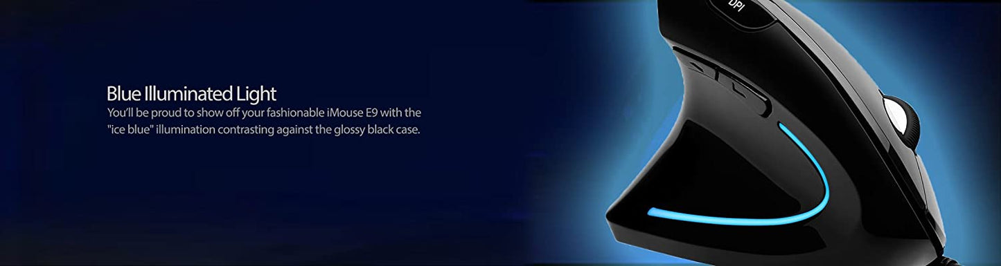 Adesso iMouse E9 Left-Handed Vertical Ergonomic Mouse - Dealtargets.com