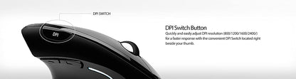 Adesso iMouse E9 Left-Handed Vertical Ergonomic Mouse - Dealtargets.com