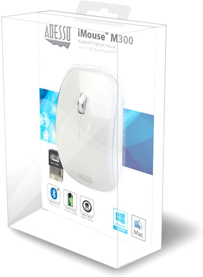 Adesso iMouse M300W - Bluetooth Optical Mouse for Windows 8/7/ Vista/XP/MacOS X 10.4 - Dealtargets.com