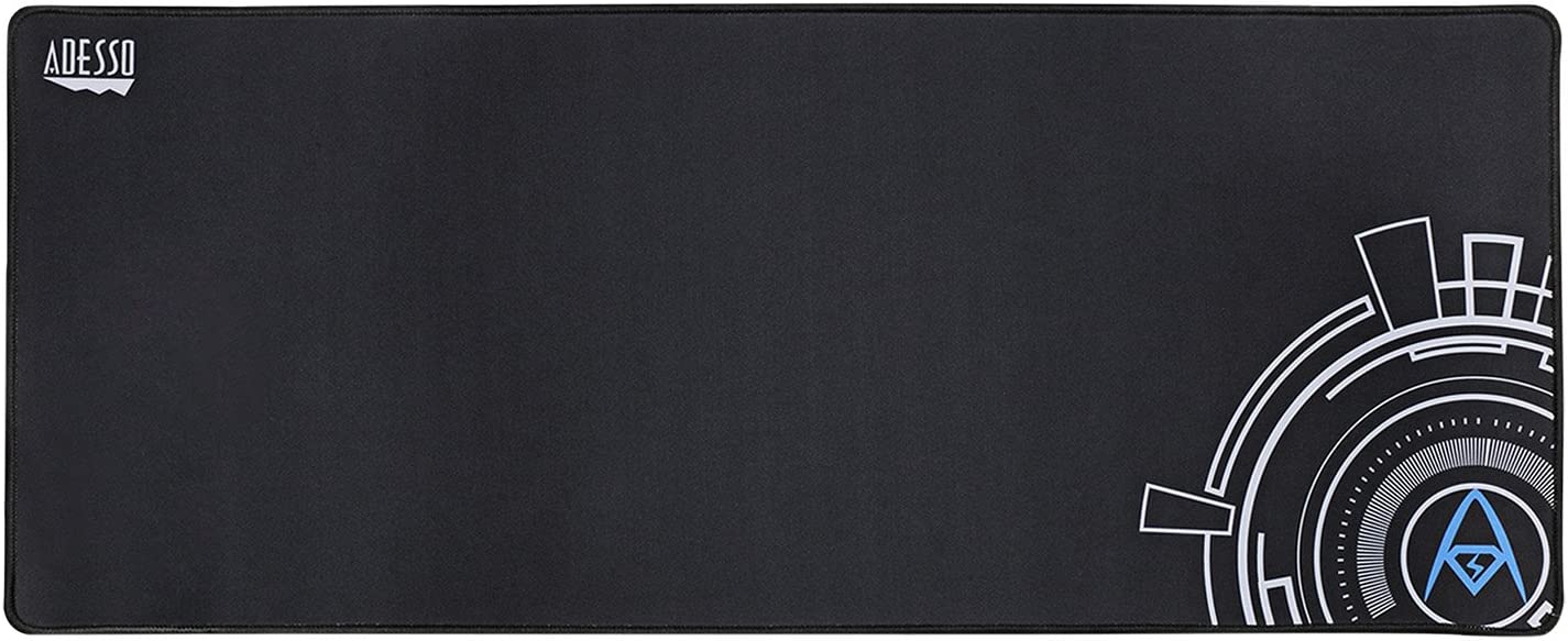Adesso TRUFORM P104 Extra Large Gaming Mousepad - 32 x 12 Inches Gaming Mouse Pad Soft Cloth Ultra Long Matte with Circular Logo Design for Esports - Dealtargets.com