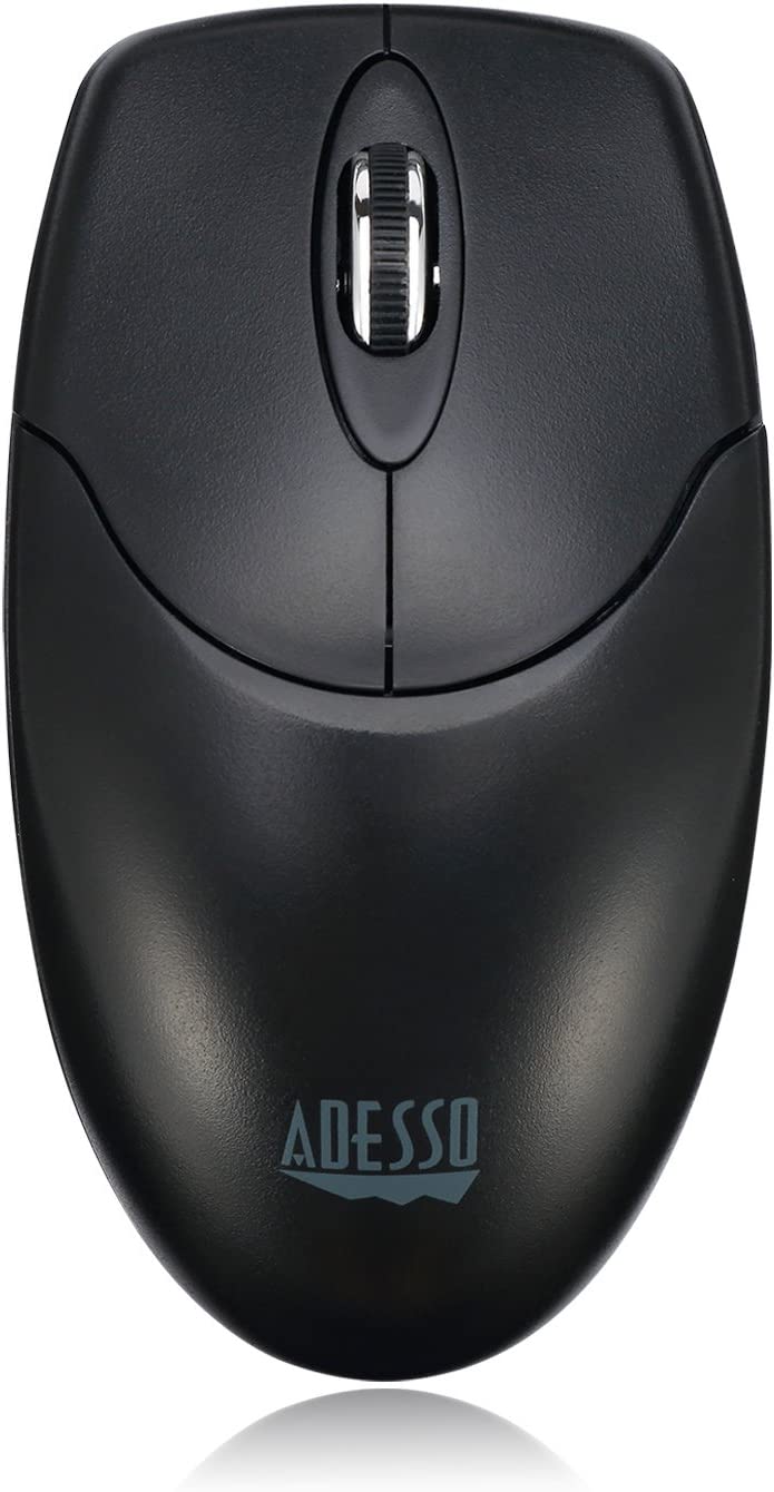 Adesso WKB-1330CB - Wireless Keyboard and Mouse Combo, Desktop Keyboard, Ambidextrous Mouse, Multimedia Hotkeys, Long Battery Life with USB Nano Receiver for Desktop/PC/Windows XP/7/8/10,Black - Dealtargets.com