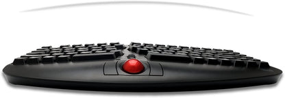 Adesso WKB-3150UB - Wireless Ergonomic Keyboard with Built-in Removable Trackball and Scroll Wheel, Split Key, Long Battery Life, Small and Portable -Compatible for Laptop/Desktop/PC/Windows XP/7/8/10 - Dealtargets.com
