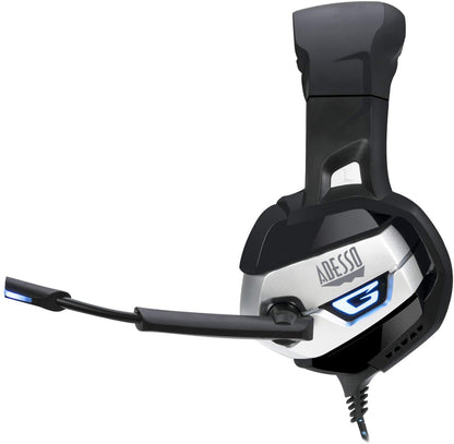 Adesso Xtream G2 - Gaming Headphones with Noise Cancelling Microphone and LED Lighting for PC, PS4, Xbox, Nintendo Switch, and Laptops - Dealtargets.com
