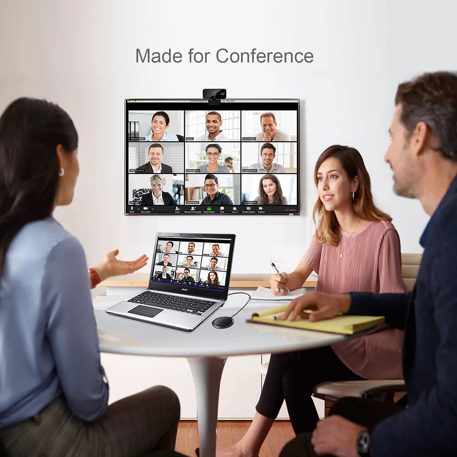 Adesso Xtream M3 Omnidirectional USB Tabletop Microphone for Meetings and Video Conferences - Dealtargets.com