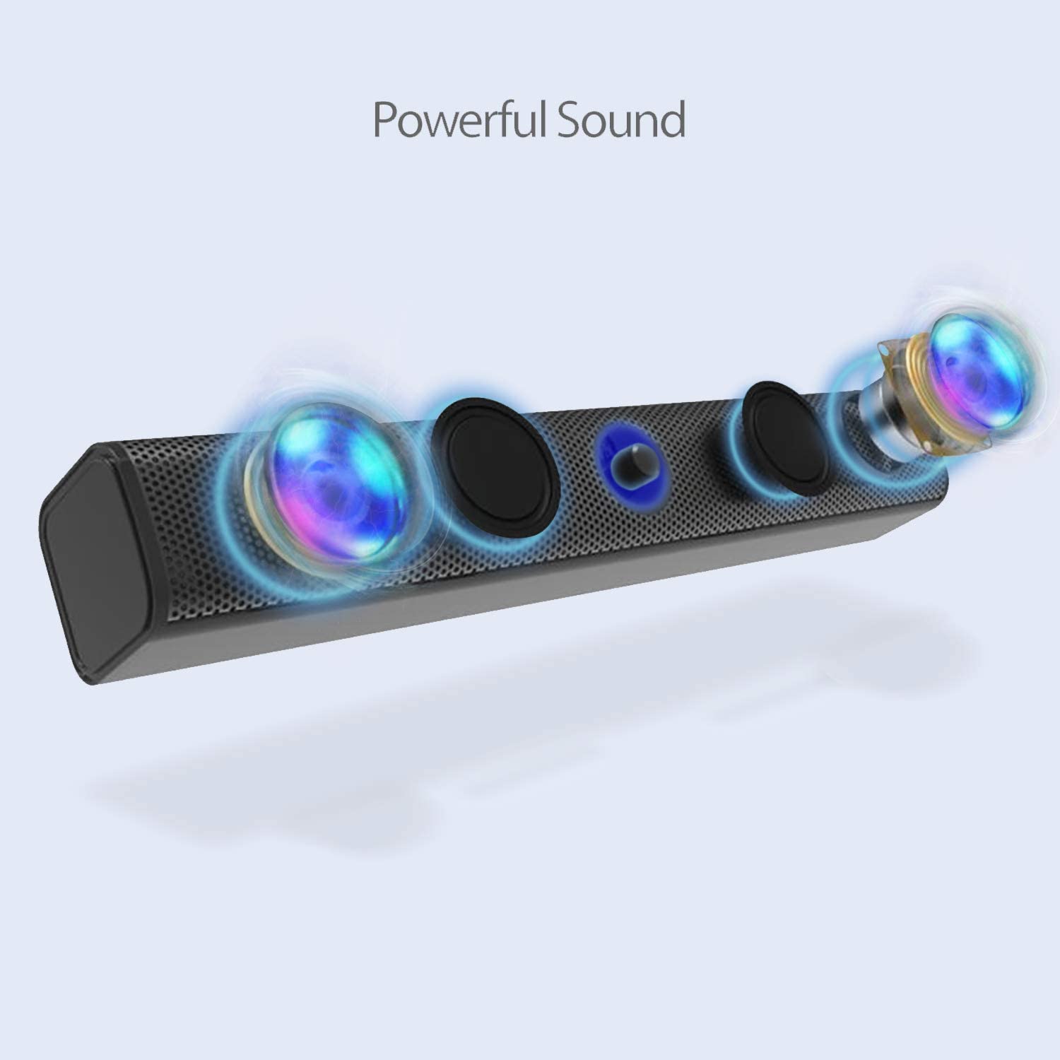 Adesso Xtream S6 Bluetooth and AUX Sound Bar Speaker 10W x 2 - Dealtargets.com