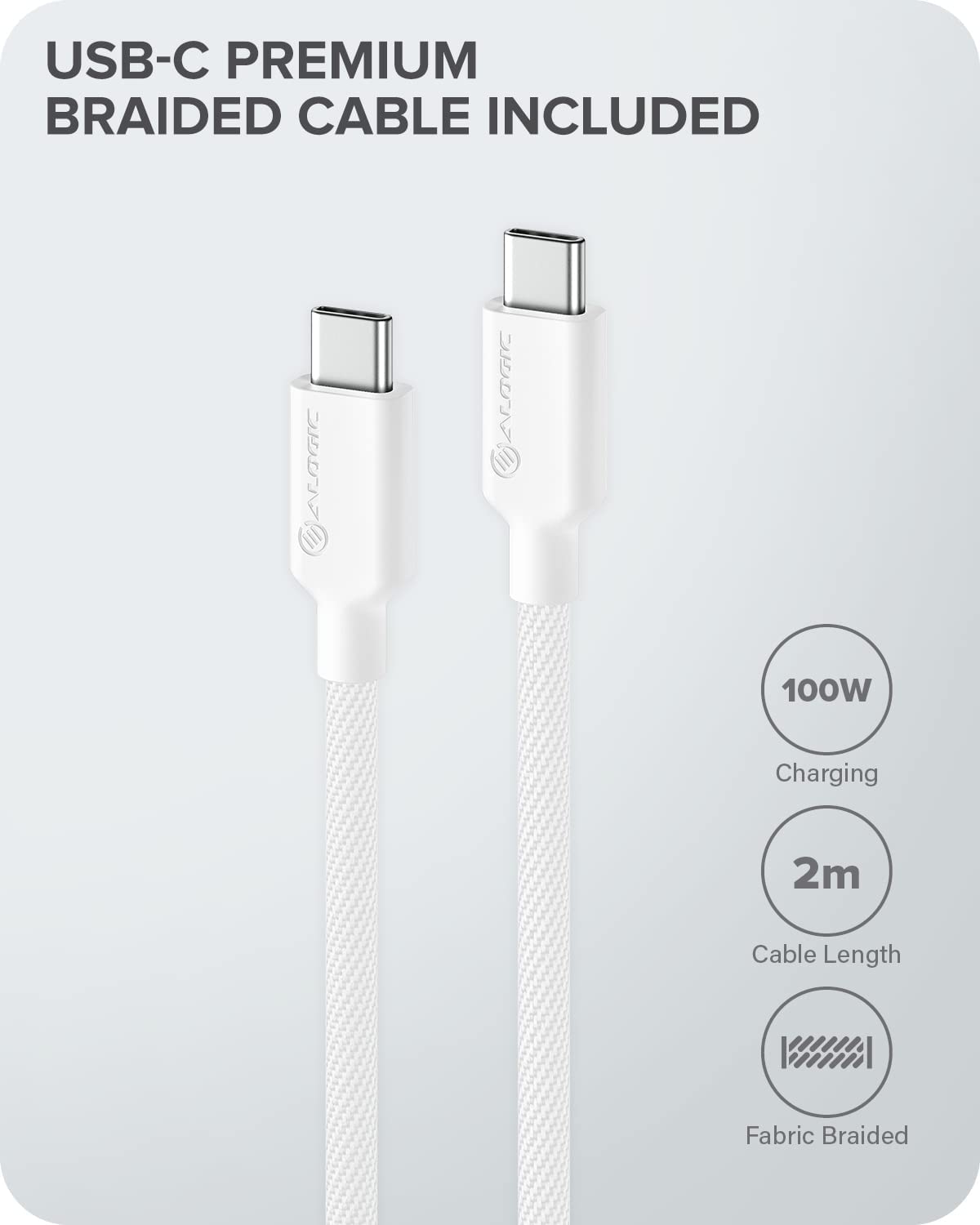 ALOGIC 100W 4-Port PD USB C Wall Charger with GaN Fast Tech, 2 USB-C, 2 USB-A, Dynamic Power Allocation, Power Delivery 3.0 Charger for MacBook, M1 Mac, XPS, iPad Pro, iPhone, Galaxy &amp; More - Dealtargets.com