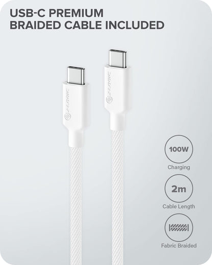 ALOGIC 100W 4-Port PD USB C Wall Charger with GaN Fast Tech, 2 USB-C, 2 USB-A, Dynamic Power Allocation, Power Delivery 3.0 Charger for MacBook, M1 Mac, XPS, iPad Pro, iPhone, Galaxy &amp; More - Dealtargets.com