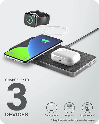 ALOGIC 3 in 1 Wireless Charging Dock for iPhone13/13 Mini /13 Pro/13Pro Max/iPhone 12/12 Mini /12 Pro /12 ProMax, AirPods/AirPods Pro with USB-A Charging Output(Power Adapter Included) - Dealtargets.com