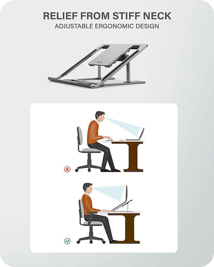 ALOGIC Metro Adjustable &amp; Portable Laptop Riser, Constructed Aluminium Alloy &amp; Silicon Grip, six Adjustable Angles, fits The Latest MacBook, Surface, and Other Laptop Devices - Dealtargets.com