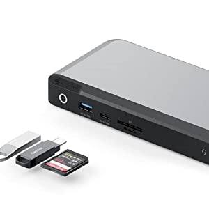 ALOGIC MX3 4K Triple Display 11-in-1 Docking Station with 100W Laptop Charging for windows, 3x DisplayPort, 3x USB-A, USB-C, 3.5mm TRRS Audio/Microphone Jack, RJ45 Ethernet, SD &amp; Micro SD Card Reader. - Dealtargets.com