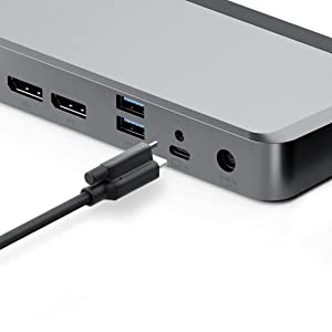 ALOGIC MX3 4K Triple Display 11-in-1 Docking Station with 100W Laptop Charging for windows, 3x DisplayPort, 3x USB-A, USB-C, 3.5mm TRRS Audio/Microphone Jack, RJ45 Ethernet, SD &amp; Micro SD Card Reader. - Dealtargets.com