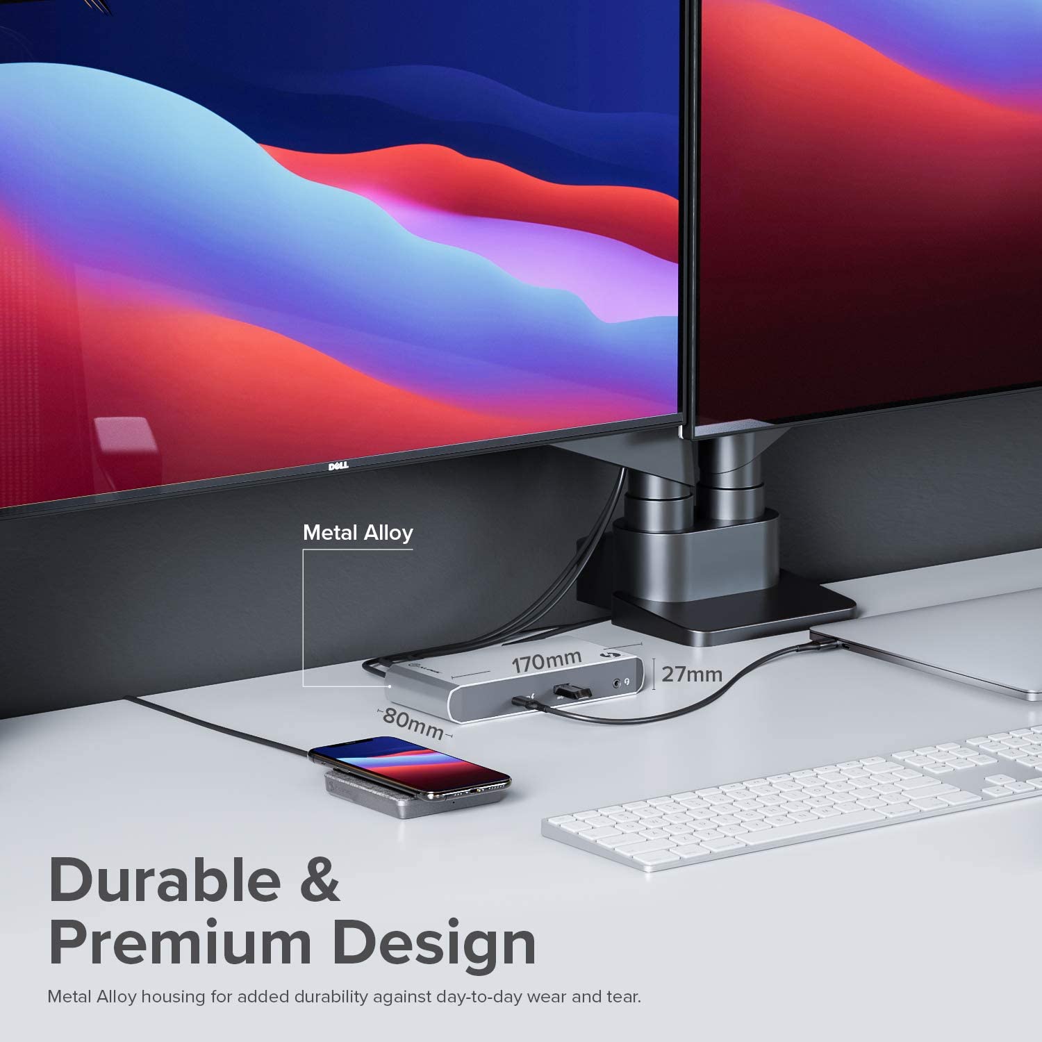 ALOGIC Thunderbolt 3 Dock, Dual DisplayPort 4K@60Hz, USB-C Gen 2 10G, USB-A Gen 2 10G, USB-A 5G, Gigabit Ethernet, Combo Headphone &amp; Mic, 60W Laptop Charging for MacBook Air/Pro, Dell XPS and More - Dealtargets.com