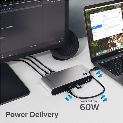 ALOGIC Thunderbolt 3 Dock, Dual DisplayPort 4K@60Hz, USB-C Gen 2 10G, USB-A Gen 2 10G, USB-A 5G, Gigabit Ethernet, Combo Headphone &amp; Mic, 60W Laptop Charging for MacBook Air/Pro, Dell XPS and More - Dealtargets.com