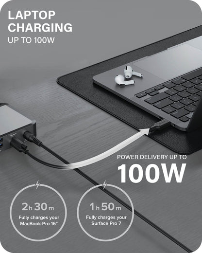 ALOGIC Triple 4K Display Universal Docking Station DX3 with 100W Laptop Charging for Mac and Windows, 3x4K@60Hz DisplayPort,1xUSB-C 10G(Fast Charging), 3xUSB-A 5G, Audio, Ethernet, Card Reader SD 4.0 - Dealtargets.com