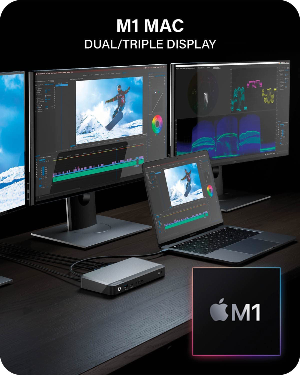 ALOGIC Triple 4K Display Universal Docking Station DX3 with 100W Laptop Charging for Mac and Windows, 3x4K@60Hz DisplayPort,1xUSB-C 10G(Fast Charging), 3xUSB-A 5G, Audio, Ethernet, Card Reader SD 4.0 - Dealtargets.com