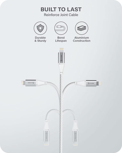 Alogic ULA8P1.5-SLV 1.5 m Super Ultra USB-A to Lightning Cable Silver - Dealtargets.com