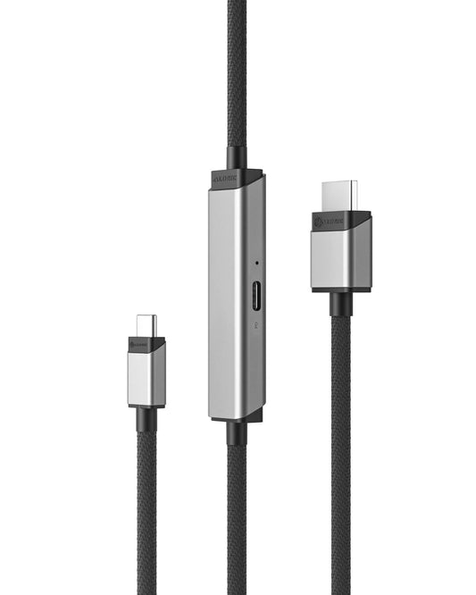 ALOGIC Ultra USB-C to HDMI Cable, 4K External Display, 100W Power Delivery, Premium Quality, Nylon Braided Cable with Metal housing, Compatible with Windows, Mac, and Chromebook. 1.0 Meters - Dealtargets.com