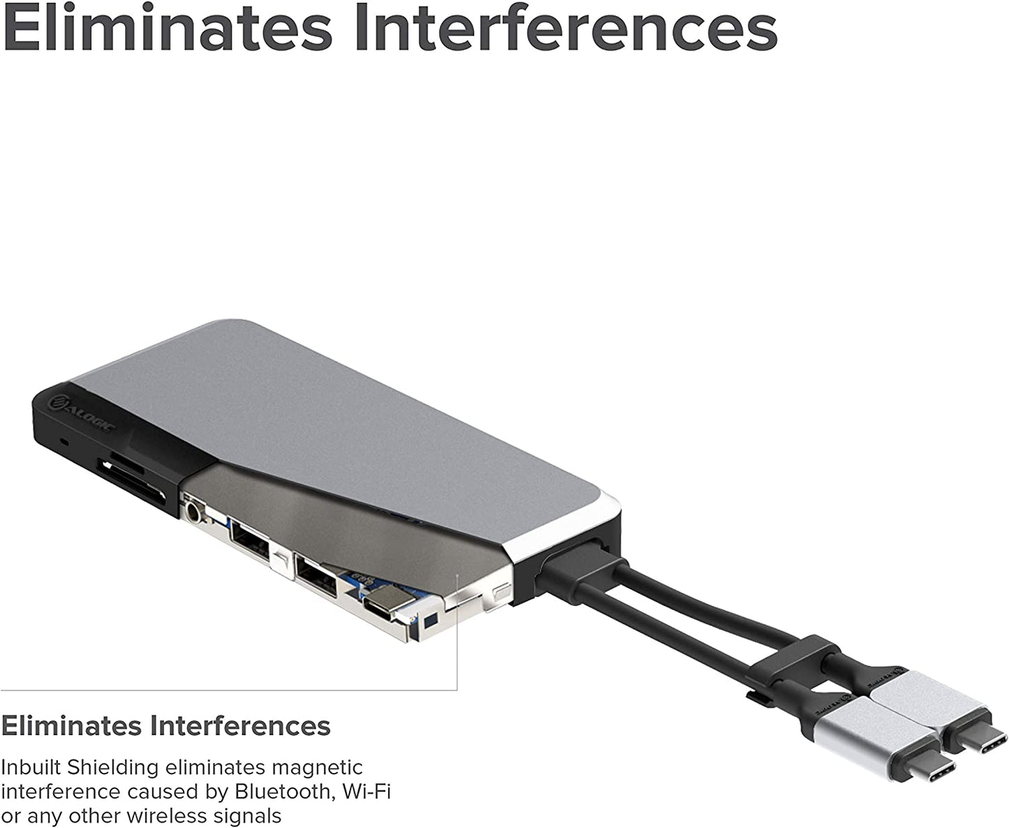 ALOGIC USB-C 10-in-1 Super Dock, Dual Display- 4K@60HZ, 2 HDMI, USB C (100W PD &amp; Data 5G), 3.5MM Jack, ETHERNET Port, Micro/SD Card, 100W PD for MacBook PRO/AIR, XPS and More - Dealtargets.com