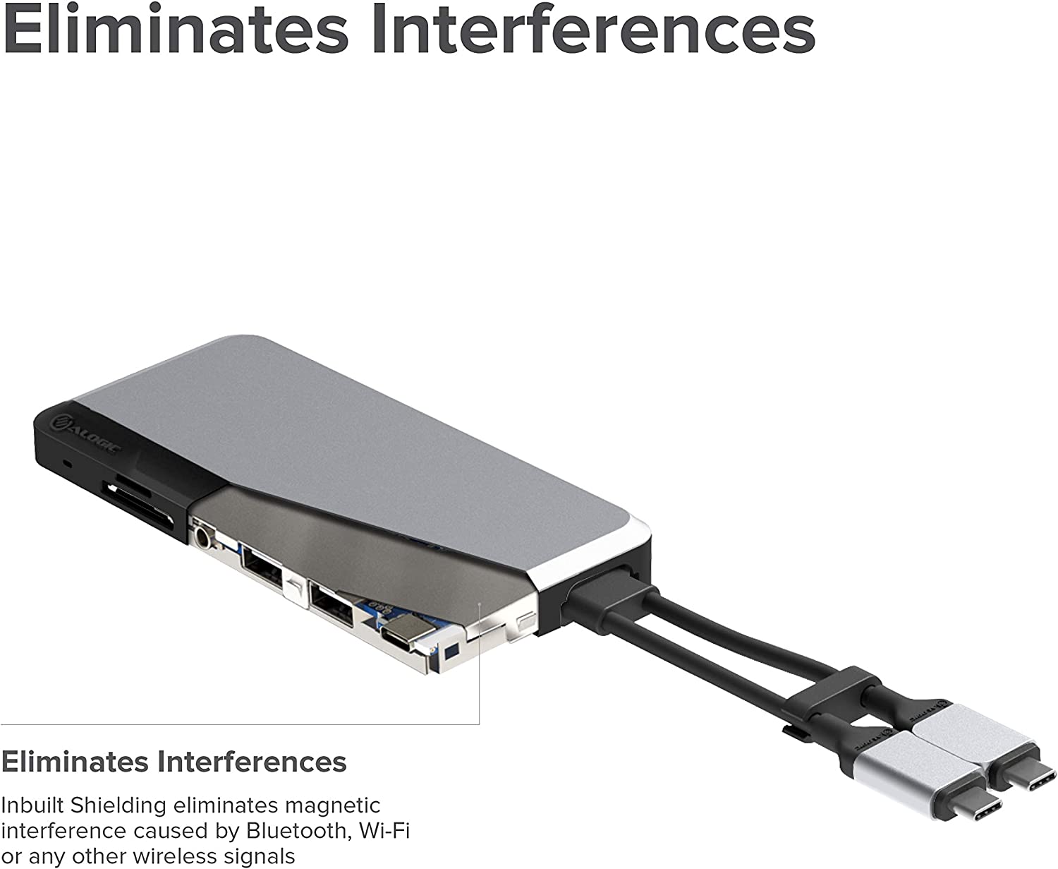 ALOGIC USB-C 10-in-1 Super Dock, Dual Display- 4K@60HZ, 2 HDMI, USB C (100W PD &amp; Data 5G), 3.5MM Jack, ETHERNET Port, Micro/SD Card, 100W PD for MacBook PRO/AIR, XPS and More - Dealtargets.com
