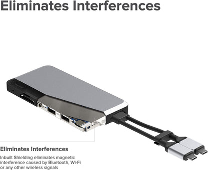 ALOGIC USB-C 10-in-1 Super Dock, Dual Display- 4K@60HZ, 2 HDMI, USB C (100W PD &amp; Data 5G), 3.5MM Jack, ETHERNET Port, Micro/SD Card, 100W PD for MacBook PRO/AIR, XPS and More - Dealtargets.com