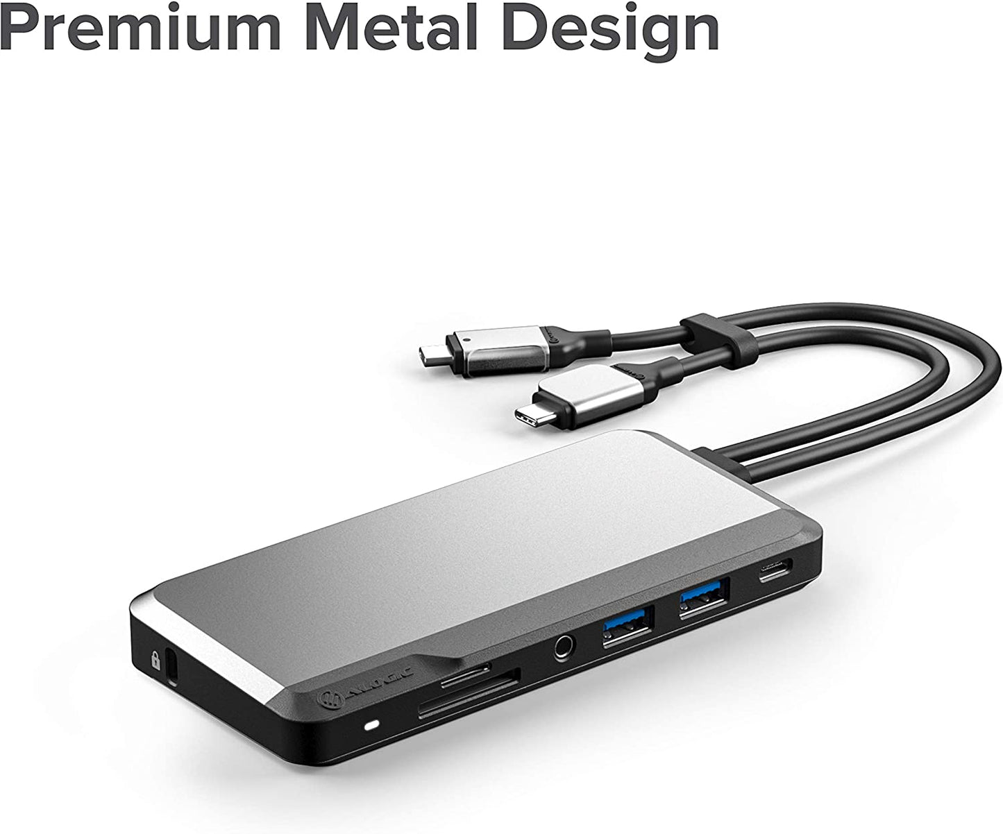 ALOGIC USB-C 10-in-1 Super Dock, Dual Display- 4K@60HZ, 2 HDMI, USB C (100W PD &amp; Data 5G), 3.5MM Jack, ETHERNET Port, Micro/SD Card, 100W PD for MacBook PRO/AIR, XPS and More - Dealtargets.com
