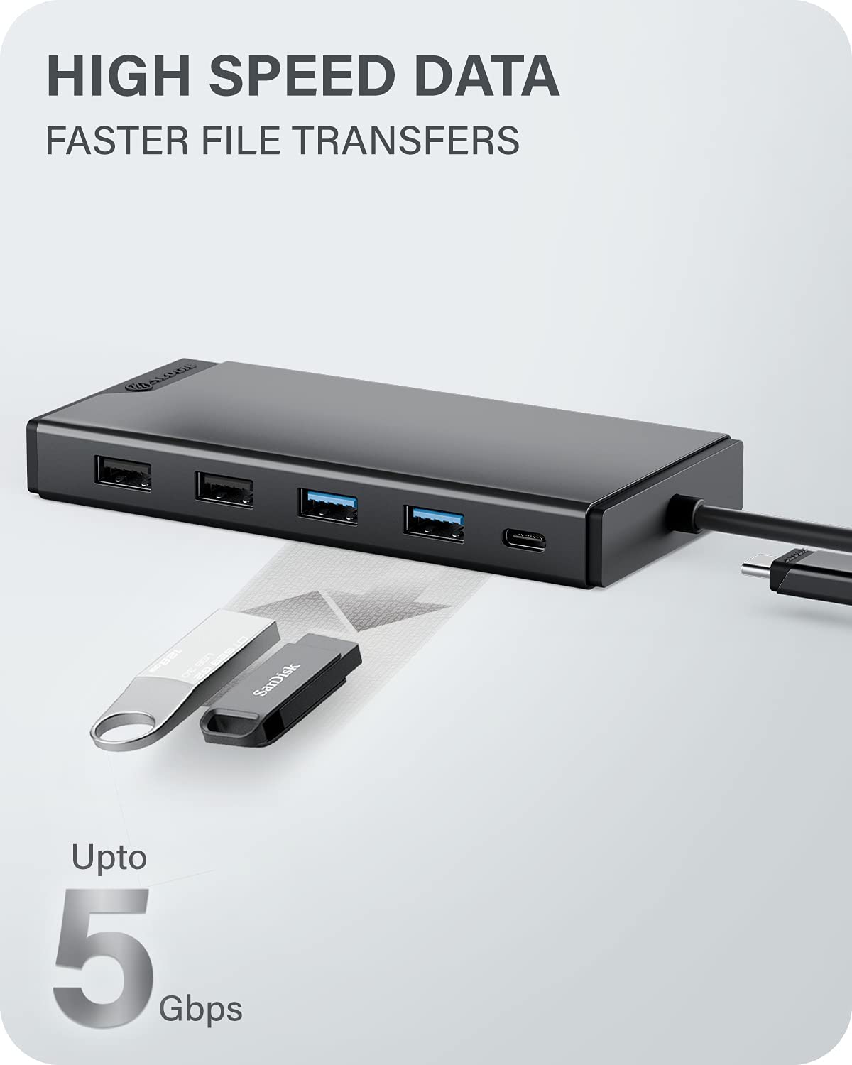 ALOGIC USB-C 12-in-1 Mini Docking Station, Dual Display, 2xHDMI, 1xVGA, 100W PD, 2xUSB-C, 2xUSB-A 2.0, 2xUSB-A 3.0, RJ45, 1x SD/TF Port, MacBook/Surface &amp; Other USB-C Devices Compatible. - Dealtargets.com