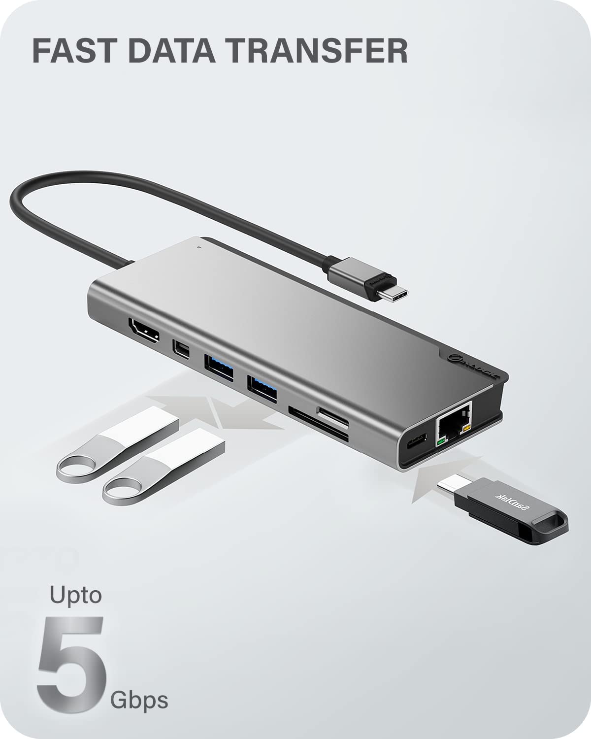 ALOGIC USB-C 4K Dual Display Dock; 100W Power Delivery; 2X USB-A; USB-C; HDMI; Mini DisplayPort; Ethernet; SD &amp; Micro-SD Card Reader; 8-in-1 Ultra Dock Plus Gen 2. - Dealtargets.com