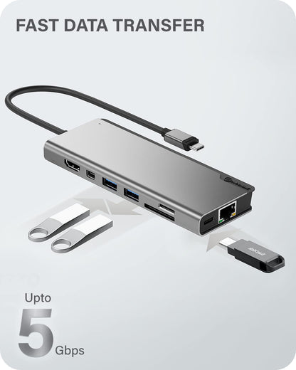 ALOGIC USB-C 4K Dual Display Dock; 100W Power Delivery; 2X USB-A; USB-C; HDMI; Mini DisplayPort; Ethernet; SD &amp; Micro-SD Card Reader; 8-in-1 Ultra Dock Plus Gen 2. - Dealtargets.com