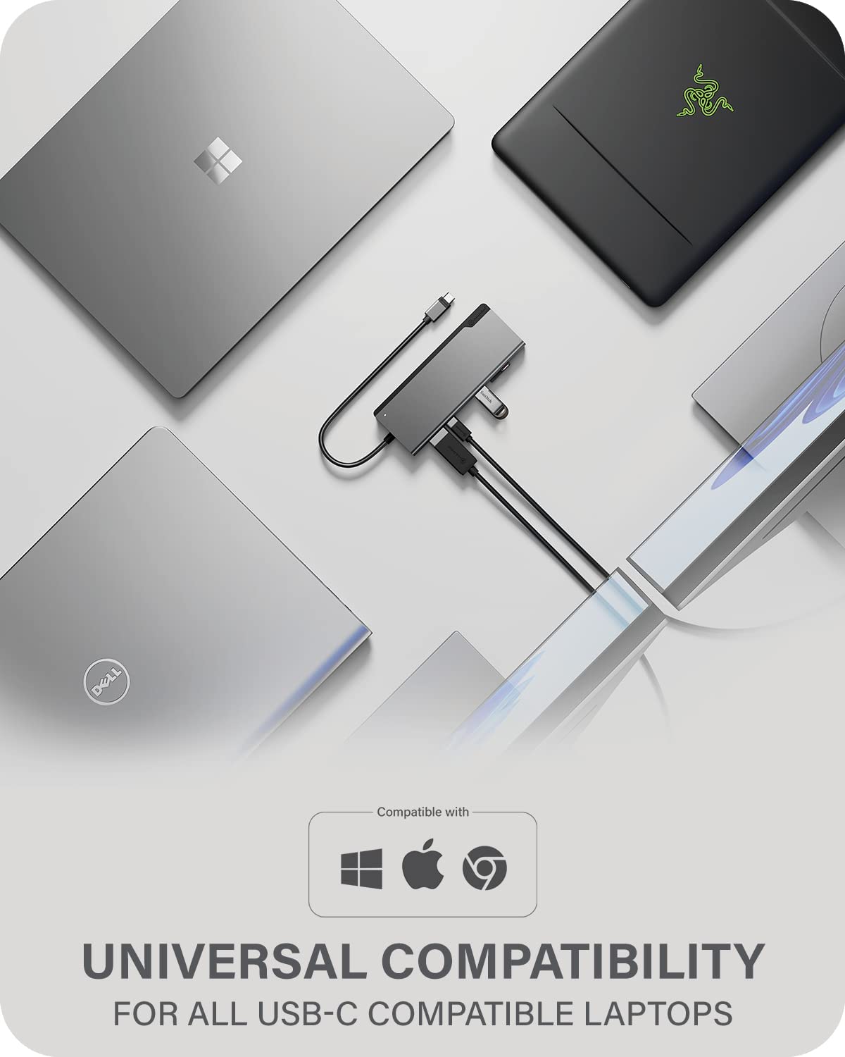 ALOGIC USB-C 4K Dual Display Dock; 100W Power Delivery; 2X USB-A; USB-C; HDMI; Mini DisplayPort; Ethernet; SD &amp; Micro-SD Card Reader; 8-in-1 Ultra Dock Plus Gen 2. - Dealtargets.com