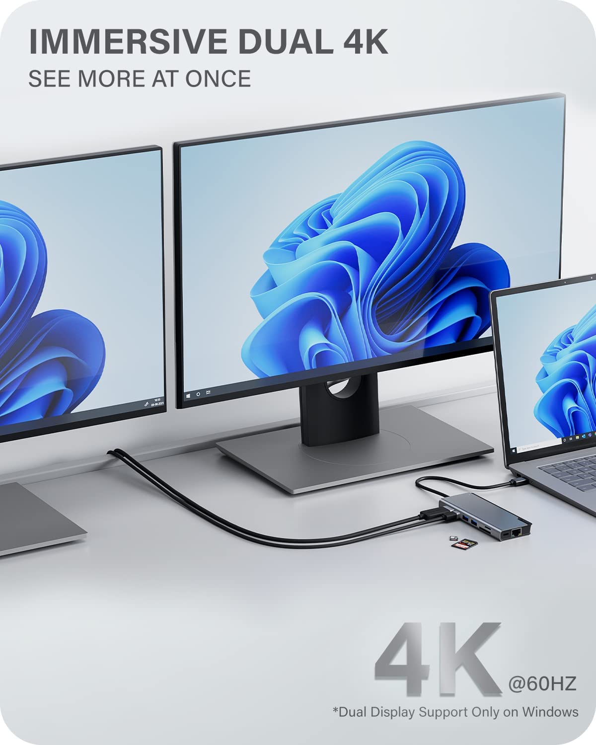 ALOGIC USB-C 4K Dual Display Dock; 100W Power Delivery; 2X USB-A; USB-C; HDMI; Mini DisplayPort; Ethernet; SD &amp; Micro-SD Card Reader; 8-in-1 Ultra Dock Plus Gen 2. - Dealtargets.com