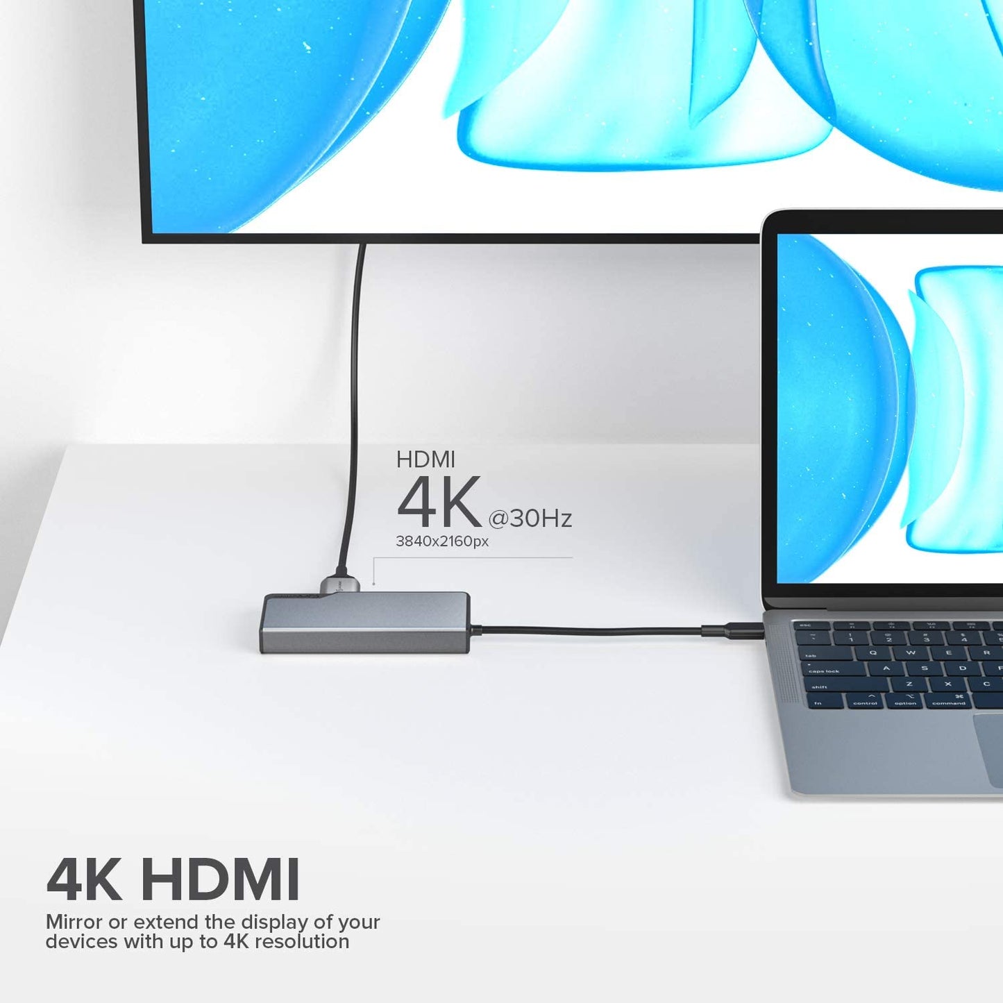 ALOGIC USB-C Fusion Max Hub, 6-in-1 Type C Adapter, 4K HDMI, VGA, USB A 3.1 with 100W Power Delivery, USB A 3.1, Gigabit Ethernet, Compatible with MacBook Pro/Air and iPad Pro/Air - Dealtargets.com
